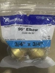 Jones Stephens C77426lf 3/4" Plumbite Push On 90 Degrees Elbow - Brass. Fixed Price $17.00.
