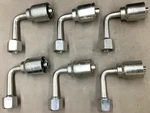 Lot Of 6 Parker 1j143-6-6 Series 43 90 Hydraulic Hose Elbow Fitting 3/8" (b660). Fixed Price $50.00.