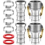 2 Set Camlock Fittings Type C&e Inch Aluminum Cam And Groove Hose Fitting K.... Fixed Price $39.12.