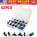 52x Quick Connect Air Hose Fitting Kit 1/4" 3/8" 1/2" Npt Thread Push To. Fixed Price $32.99.