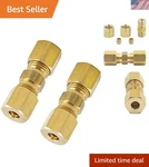 Durable 3/8" Od Brass Compression Union Fittings - Lead Free & Safe Pack Of 2. Fixed Price $17.07.