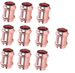 Ez-fluid (10) 1/2" Propress Copper Fittings Press Slip Coupling No Stop. Fixed Price $47.55.