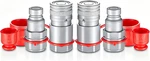2 Sets Flat Face Hydraulic Couplers Replacement Bobcat Cat 1/2 Npt Skid Steer Hy. Fixed Price $127.21.