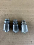 Set Of 3 Parker 43 Series Crimp On Hose Ends Part Number 10543-10-8. Fixed Price $45.25.