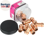 (pack Of 10) 1/2" X Copper Press Fit Coupling Fittings, No Stop, Pro 10 Pa. Fixed Price $45.86.