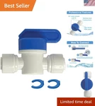 Speed Fit 1/4 Or 3/8 Inch Shut Off Valve, Push To Connect Plastic Plumbing Fi.... Fixed Price $16.11.