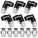 Mxuteuk 1/4" Push To Connect Fittings,1/4" Od Pc&pl 1/4"od X 1/4"npt, Black. Fixed Price $15.99.