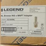 Legend Bronze Straight Insert X Mnpt Adapter Male-to-male 1 In 312-005nl. Fixed Price $225.00.