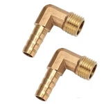 Fuaty 2pcs Brass Hose Fitting, 90 Degree Elbow, 3/8" Barb-3/8" Npt,. Fixed Price $13.46.