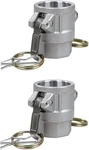 2 Pcs Aluminum Camlock (1" Part D) Cam & Groove Hose Fittings, Lock Fittings. Fixed Price $30.46.