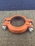 (qty 2) Slidelok 74fp 3" Grooved Fitting Rigid Coupling Orange. Fixed Price $60.99.