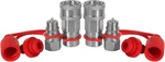 1/4" Ag Iso 5675 Hydraulic Quick Connect Pioneer Style Couplers & Red, Silver. Fixed Price $42.29.