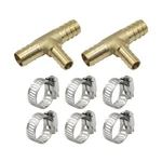 Goldpea Brass Hose Barb Fitting Reducing Tee 3/4" Barbed X 5/8" 3/4".... Fixed Price $21.83.