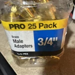 Apollo Pex Pro 25-pack 3/4" Brass Male Adapters Apxma3425jr New Package. Fixed Price $39.00.