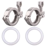 Govalve Sanitary Stainless Steel Tri-clamp 1.5" Tri Clamp (2 Pack), Metallic. Fixed Price $16.88.