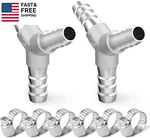 2pcs 304 Stainless Steel 3/8" X Hose Barb Fittings 3 Way Y Shape J. Fixed Price $27.92.