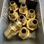 Lot Of 22: Brasscraft Male Adapter Flares 1/2x3/4, 5/8x1/2,5/8x3/4. Fixed Price $66.00.
