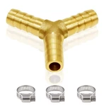 Joywayus 3/8" Hose Barb Y Shaped 3 Way Union Fitting 3/8 Inch, Brass. Fixed Price $9.82.
