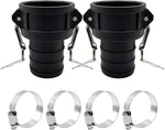 2pcs Camlock Fittings Poly Plastic C-100 1" Type C Standard Couplings Cam Lock F. Fixed Price $25.48.