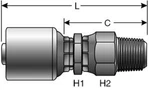 Lot Of 10 Gates 8g-8mpx - G25105-0808 Hydraulic Hose Fittings. Fixed Price $199.30.