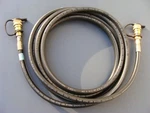 New Parker Hydraulic Hose Assembly 20' No-skive 301-4 With H2-62 Quick Fittings. Fixed Price $40.00.