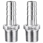 Happyreise Stainless Steel Hose Barb 1/2" To Npt,. Fixed Price $17.53.