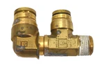 Parker Dual Port Male Elbow 3/8" X 1/4" Tube Size Brass Gold 189ptc-6-4-6. Fixed Price $52.28.