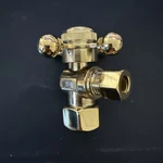 Westbrass Cross Handle Angle Stop Shut Off Valve 1/2" Ips X 3/8" Od Polish Brass. Fixed Price $37.83.
