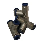 Aignep 88230-06 3/8" Push To Connect Union Tee Pneumatic Fitting Lot Of 4. Fixed Price $25.00.