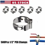 500pieces Stainless Steel 1/2" Inch Pex Clamp Cinch Rings Crimp Pinch Fitting. Fixed Price $58.20.