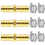 Da By 3 Pcs 1/2" (12.5mm) Barb Splicer Mender Hose Brass Fitting With 6. Fixed Price $13.35.