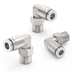 Etermutable 3-pack 1/4" Tube Od X 1/8" Npt 1/4"od-1/8"npt(3packs), Silver. Fixed Price $17.19.