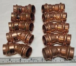 Lot Of Viega , 3/4" X P Propress 45 Copper Elbow. Fixed Price $45.97.