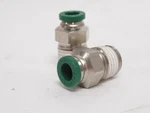 192090 New-no Box; Parker W68plp-4-4 Lot-2 Brass Connectors; 1/4" Ptc X 1/4 Npt. Fixed Price $12.48.