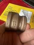 Zoro Select 1vge7 Red Brass Reducing Coupling, Fnpt, 1-1/4" X 1" Pipe Size. Fixed Price $12.88.