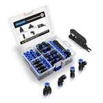 Sweezwon 67pcs 1/4" Push To Connect Air Hose Fittings 1/4 Inch, 67pcs, Blue. Fixed Price $22.19.