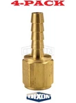 4-pack! 1/4" Hose Id X 1/8" Female Nptf Brass Barb Fitting 1040402c Dixon Valve. Fixed Price $17.42.