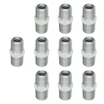Hfs(r) 10pcs 1/2" Npt Male Threaded Hex Nipple Adapter Pipe Fitting Carbon Steel. Fixed Price $17.99.
