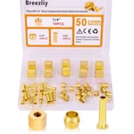 Breezliy 1/4 Inch Od Brass Compression Insert,sleeve Ferrule,nut 50pcs. Fixed Price $15.12.