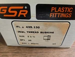 25 Count Gsr 1" Male To 1/2" Female Threaded Sch40 Pvc Bushing - New Old Stock. Fixed Price $24.99.