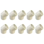 Lot Of 10 Dura Plastic Products 45 Elbow Slip X 417-007 Pvc White. Fixed Price $2.59.
