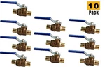 10pcs Heavy Duty 1/2" Pex Brass Full Port Water Stop Shutoff Ball Valve Lf Cupc. Fixed Price $35.55.
