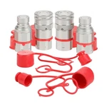 1/2"npt Flat Face Hydraulic Couplers(2),bobcat Skid Steer Quick Connect Fittings. Fixed Price $63.43.