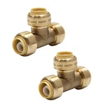 (pack Of 2) Efield 1/2 Inch Tee Push-fit Fitting To Connect Pex, Copper With .... Fixed Price $22.44.