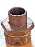 Lee 3/4 C Sweat X 1-1/4 Male Npt Adapter Cast Brass Fitting Nos Free Shipping. Fixed Price $11.99.