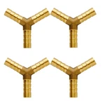 Quickun 5/16" Id Hose Brab, Brass Shaped Y 3 Ways 5/16"-4pcs, Pack Of 4,brass. Fixed Price $12.49.