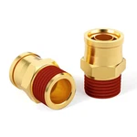 Gasher 2pcs Brass Dot Push To Connect Fittings, 1/2" Npt X 3/8" Od, Straight. Fixed Price $18.99.