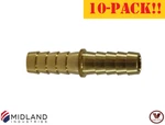 10 Pack New! Midland Metals 32088 Brass Hose Mender Splicer 5/8"barb X 3/8"barb. Fixed Price $124.02.