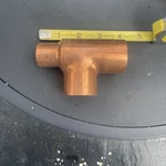 Epc Reducing Tee 1-1/2" X 3/4" Solder Joint Copper Sweat Fitting. Fixed Price $12.00.