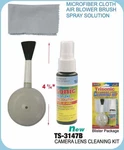 Camera Lens Cleaner Kit Lcd Cleaning Spray Microfiber Cloth Air Blower Brush Set. Fixed Price $7.99.